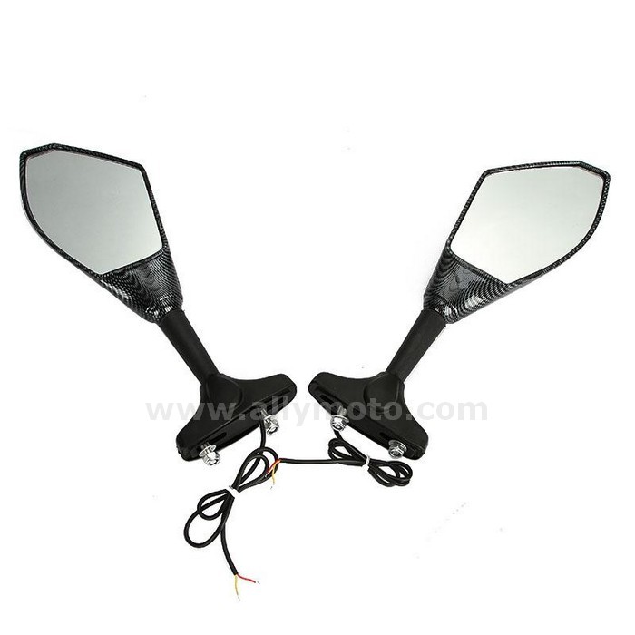 88 Universal Motorcycle Led Turn Signal Rearview Mirrors Atv Scooter Side Mirror Yamaha Suzuki Honda Ducati Kawasaki@4